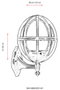 Opviq BAP-68080-BSY-M1 Lámpara de Pared Exterior Negra